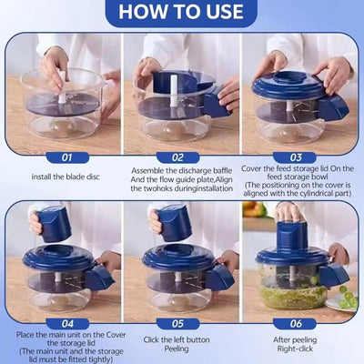 PeelPro™ 2 in 1 Automatic Peeling Machine – Small Electric Rechargeable Fruit & Veggie Peeler